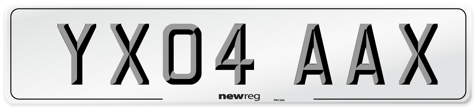 YX04 AAX Number Plate from New Reg